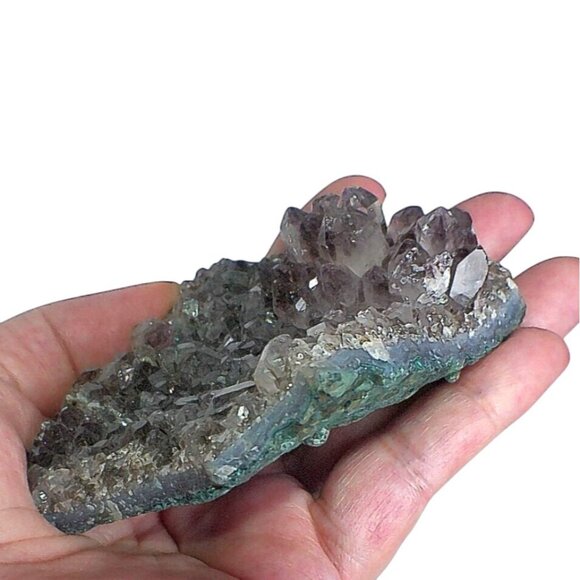 Brazilian Amethyst Raw Points Cluster In Natural Matrix - Picture 2 of 6